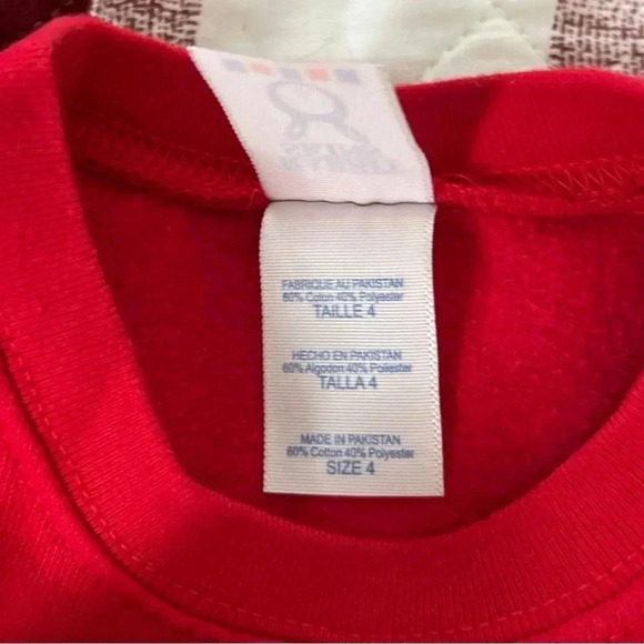 Rabbit Skins Red long sleeve sweat shirt "Dear Santa I Can Explain" Size 4 - Picture 5 of 5